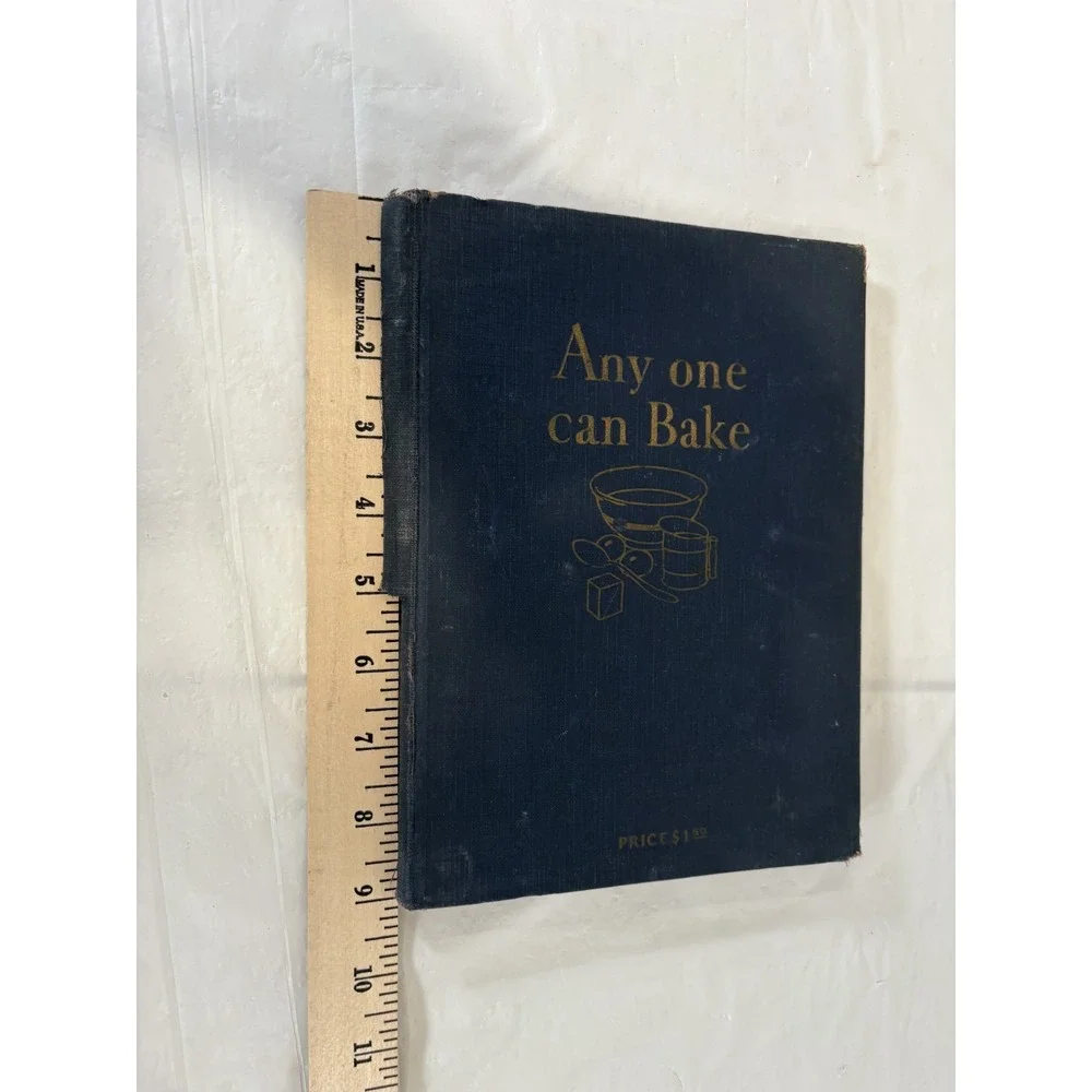 Vintage Anyone Can Bake 1929 Hardcover Cookbook By Royal Baking‎ Powder Co